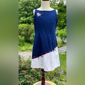 EUC Girls' Amy Byer Red White Blue Sleeveless Dress Size 8